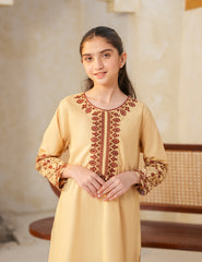 Cream & Crimson Heritage Cotton Lawn 2-Piece Set