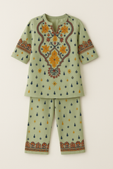 Sage Blossom 2-Piece Kurta Set