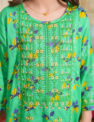 Verdant Blossom Embroidered Lawn Suit