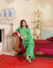 Verdant Blossom Embroidered Lawn Suit