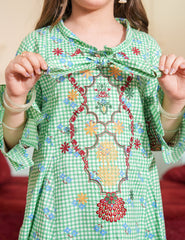 Mint Check Embroidered Lawn Suit