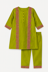 Olive Blossom 2-Piece Kurta Set