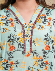 Mint Garden Printed Lawn Suit