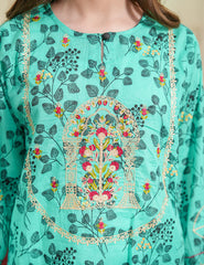 Aqua Garden Embroidered Lawn Suit