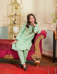 Mint Elegance Cotton Lawn Suit