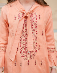 Peach Blossom Cotton Lawn Suit