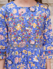 Indigo Bloom Cotton Lawn Suit