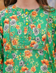 Emerald Blossom Printed Lawn Suit