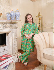 Emerald Blossom Printed Lawn Suit