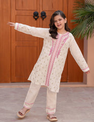 Ivory Petal Khadar 2 Pcs Set
