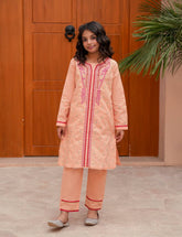 Peach Petal Khadar 2 Pcs Set