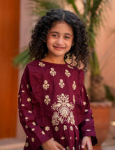 Berry Ruffle Khadar 2 Pcs Set