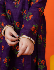 Orchid Plum Khadar 2 Pcs Set