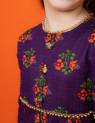 Orchid Plum Khadar 2 Pcs Set