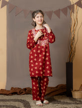 Maroon Heritage 2 Pcs Set