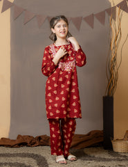 Maroon Heritage 2 Pcs Set