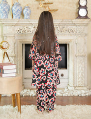 Midnight Bloom Cotton Lawn Suit