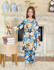 Royal Azure Cotton Lawn Suit