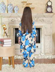 Royal Azure Cotton Lawn Suit