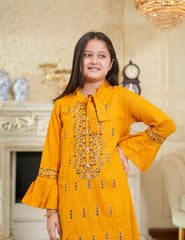 Golden Glow Cotton Lawn Suit