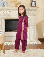 Royal Plum Cotton Lawn Suit
