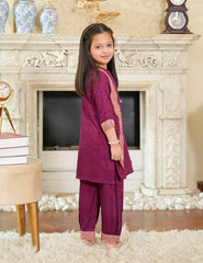 Royal Plum Cotton Lawn Suit