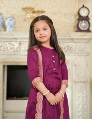 Royal Plum Cotton Lawn Suit