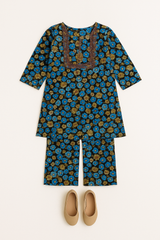 Blue Daisy 2-Piece Kurta Set