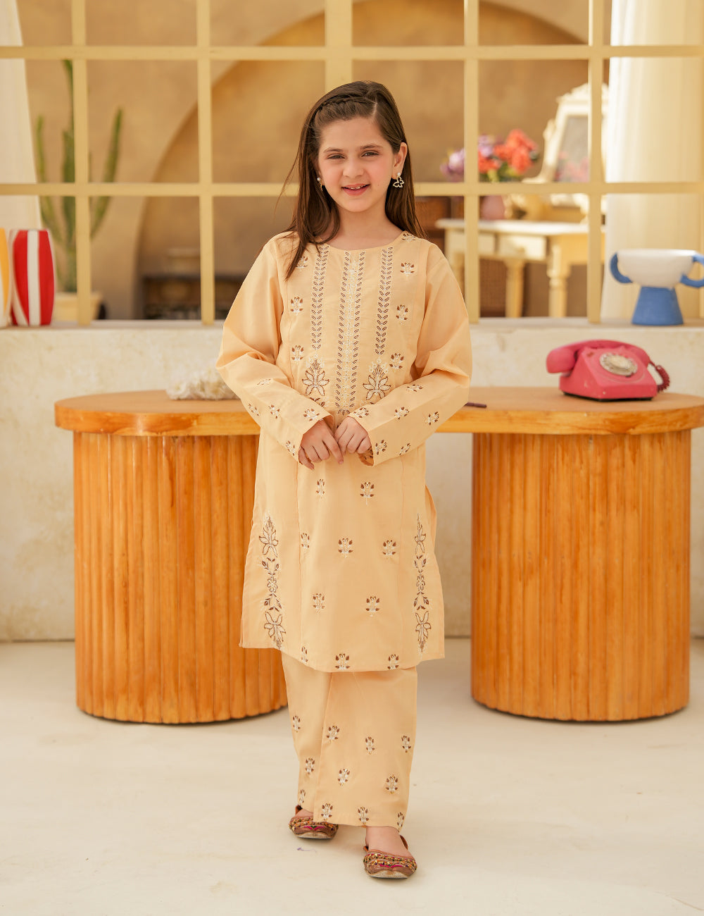 Sandstone Serenity Cotton Lawn 2-Piece Set