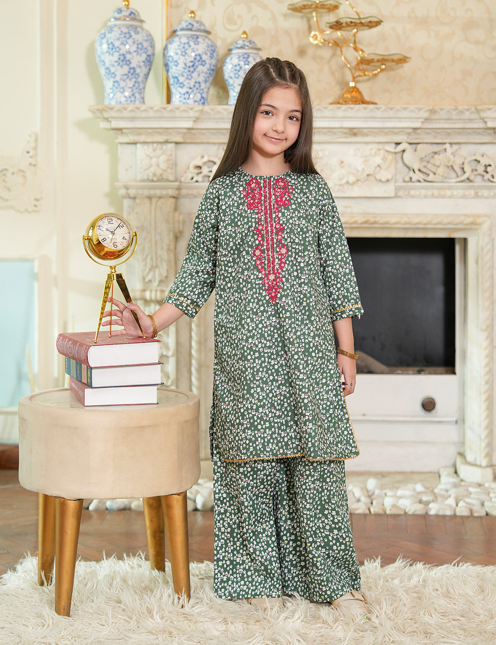 Emerald Charm Cotton Lawn Suit