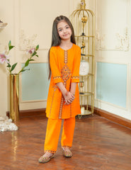 Sunset Ember Cotton Lawn Suit