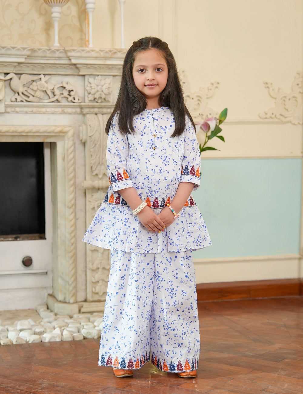 Ivory Bloom Cotton Lawn Suit