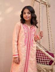 Peach Petal Khadar 2 Pcs Set
