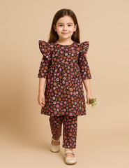 Floral Print 2-Piece Kurta Set