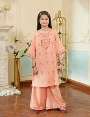 Peach Blossom Cotton Lawn Suit