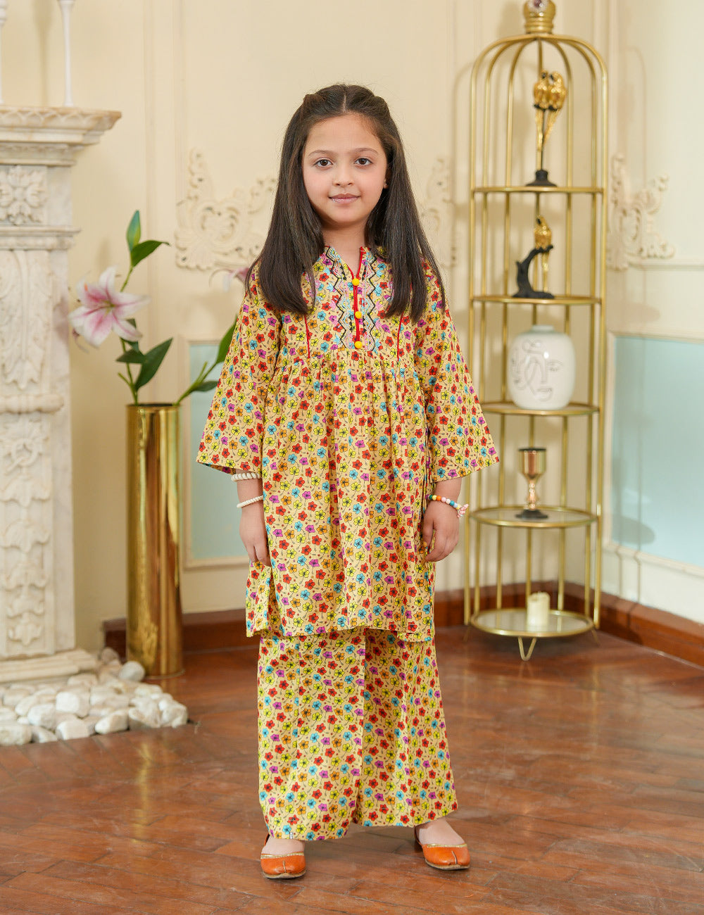 Sunshine Garden Cotton Lawn Suit