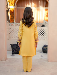 Soft Marigold Khadar 2 Pcs Set
