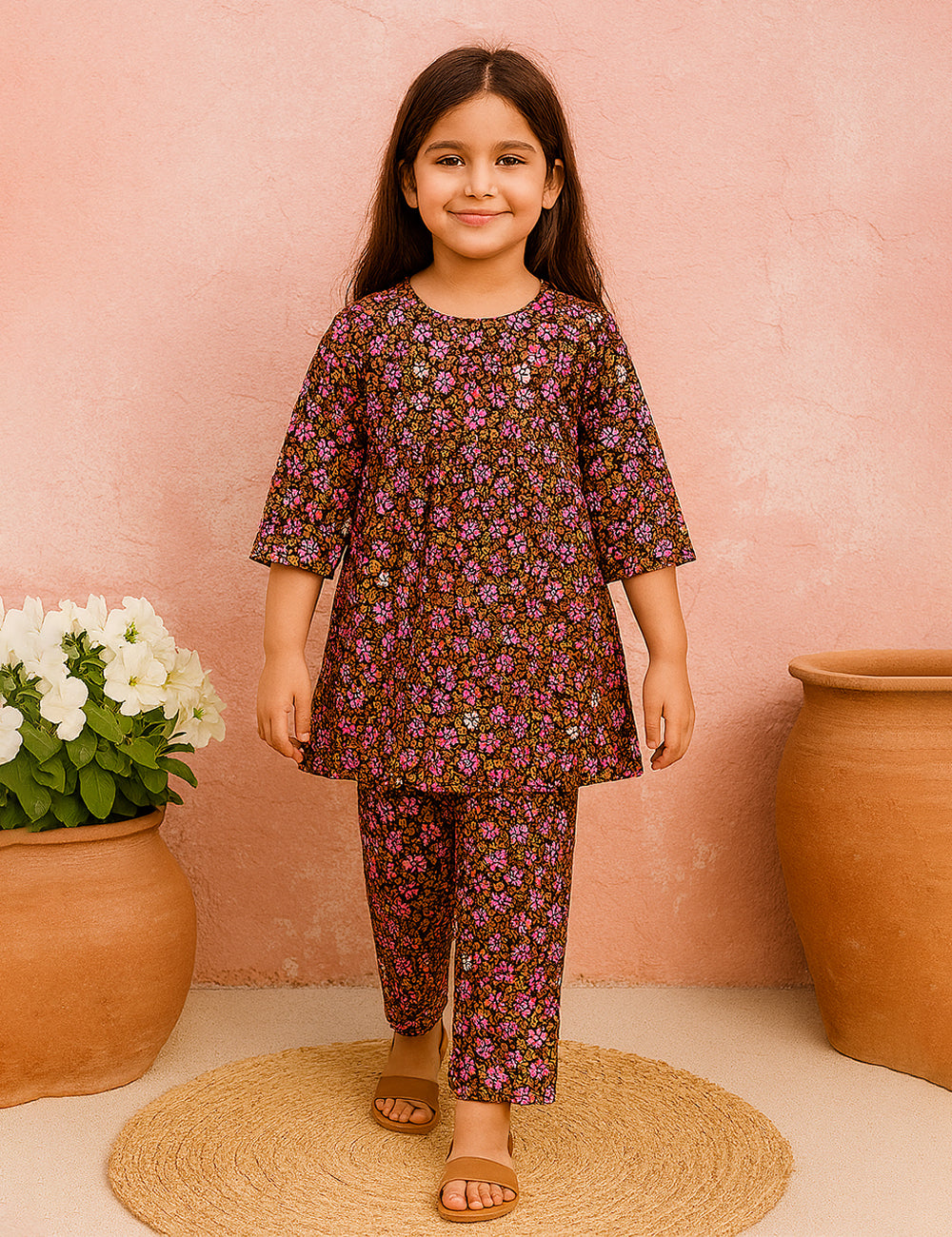 Berry Blossom 2-Piece Kurta Set