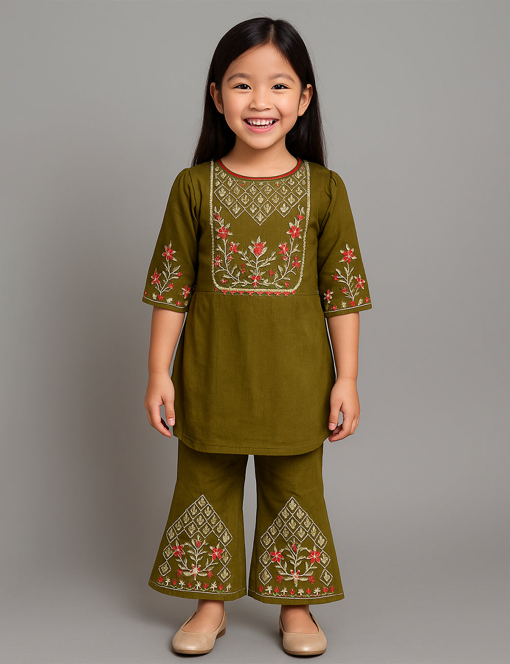 Mystic Olive 2-Piece Kurta Set