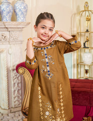 Golden Earth Embroidered Lawn Suit