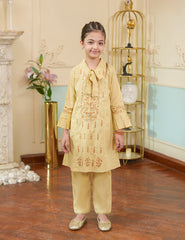 Golden Mist Embroidered Lawn Suit