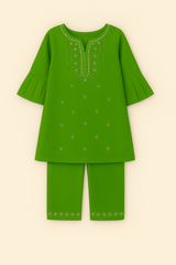 Olive Charm 2-Piece Kurta Set