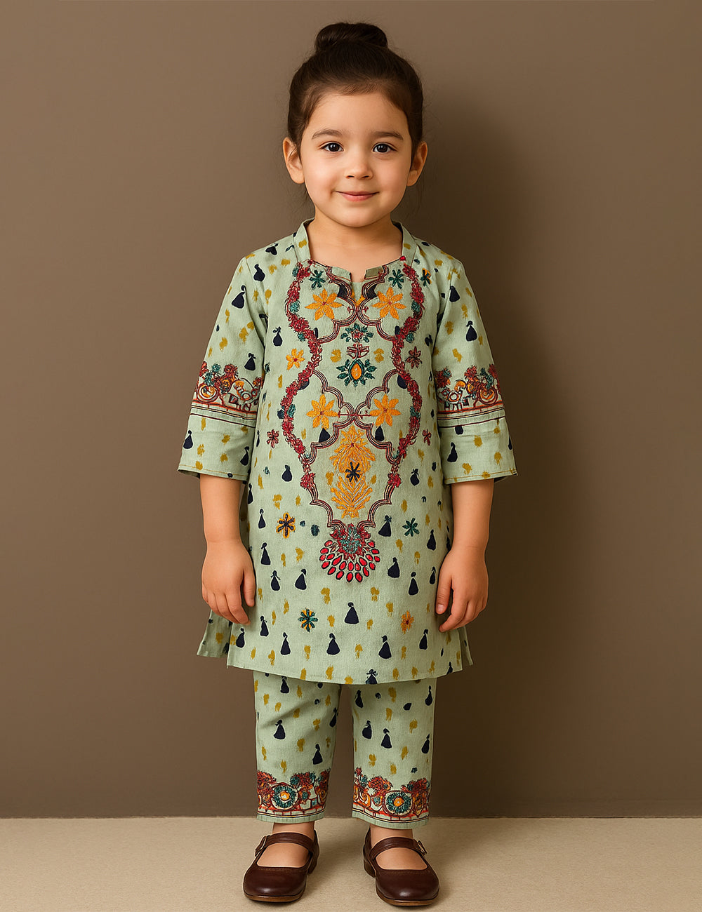 Sage Blossom 2-Piece Kurta Set