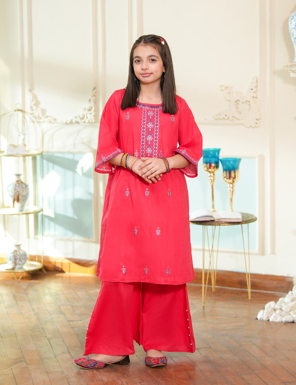 Crimson Grace Embroidered Lawn Suit