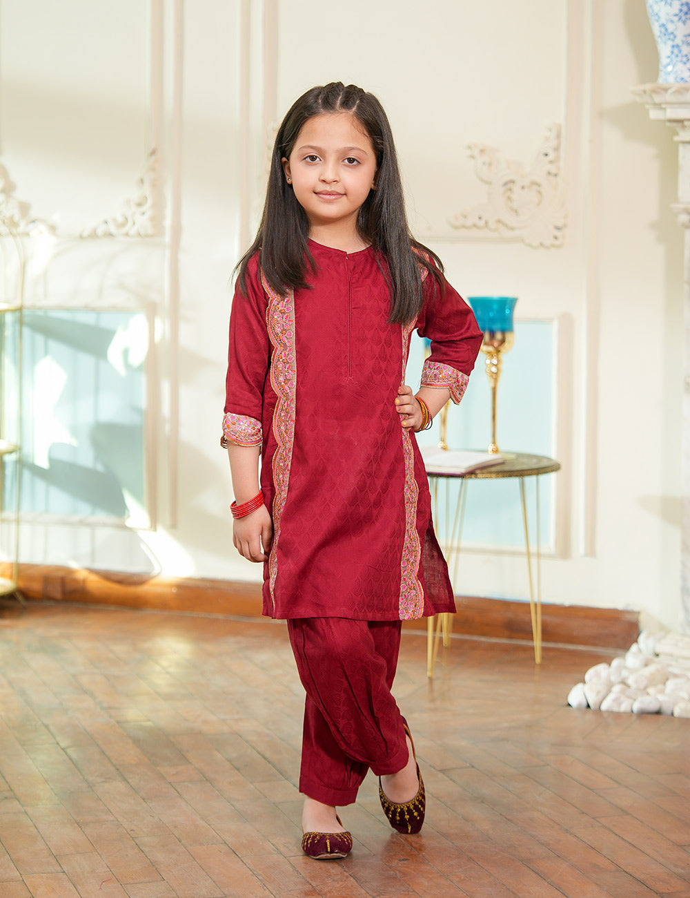 Ruby Charm Embroidered Lawn Suit