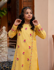 Sunlit Petal Khadar 2 Pcs Set