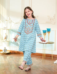 Sky Bloom Printed Lawn Suit