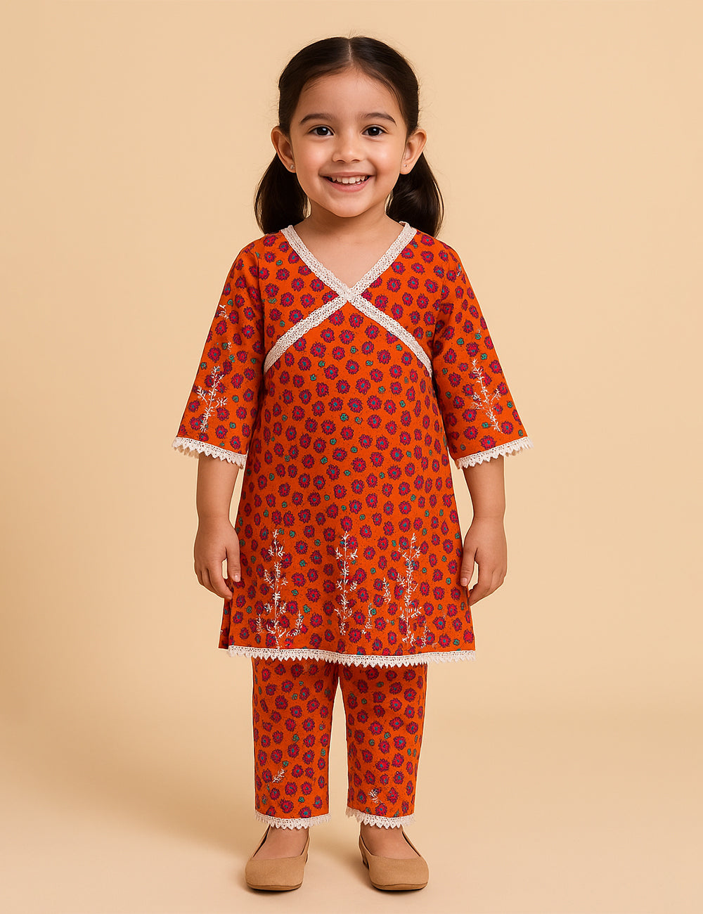 Sunset Bloom 2-Piece Kurta Set