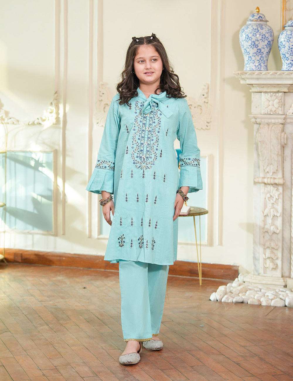 Mint Serenity Embroidered Lawn Suit