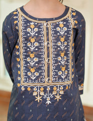 Midnight Charm Embroidered Lawn Suit